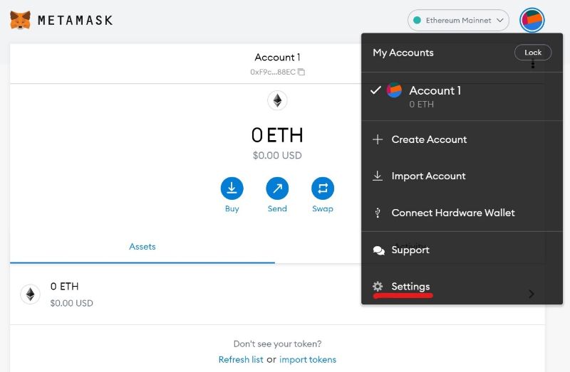 آموزش اضافه کردن بایننس اسمارت چین به کیف پول متامسک اضافه کردن بایننس اسمارت چین به متامسک
