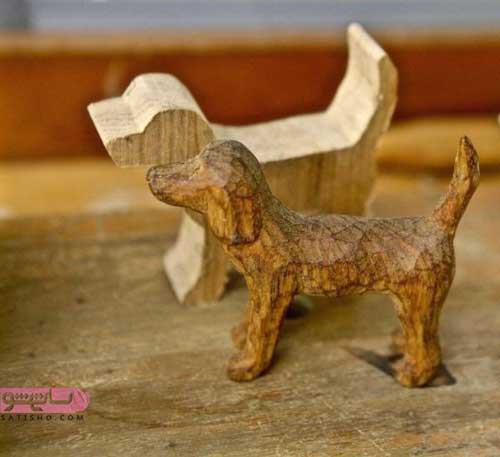 ساخت سگ چوبی برای وسایل دکوری