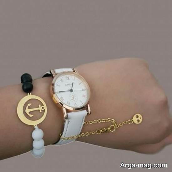 نمونه ساعت و دستبند سفید رنگ