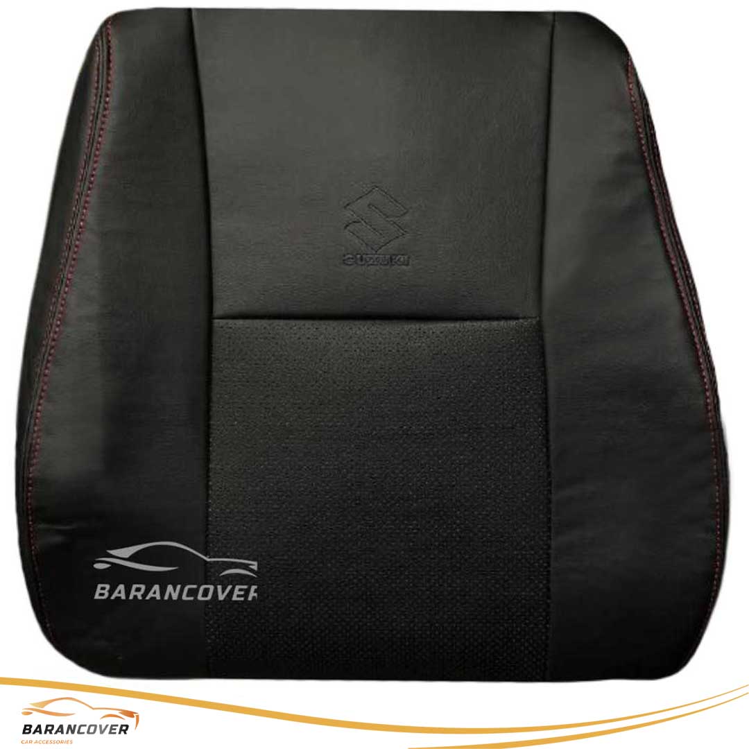 روکش صندلی سوزوکی ویتارا چرم رنگ مشکی دوخت قرمز